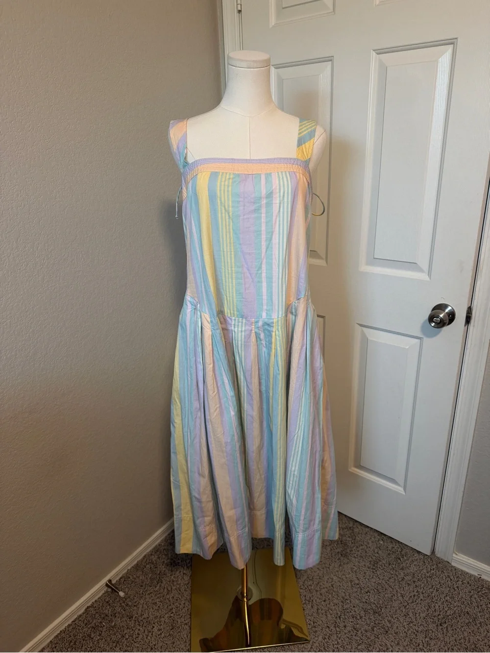 Free People Primavera Stripe Cotton Midi Dress